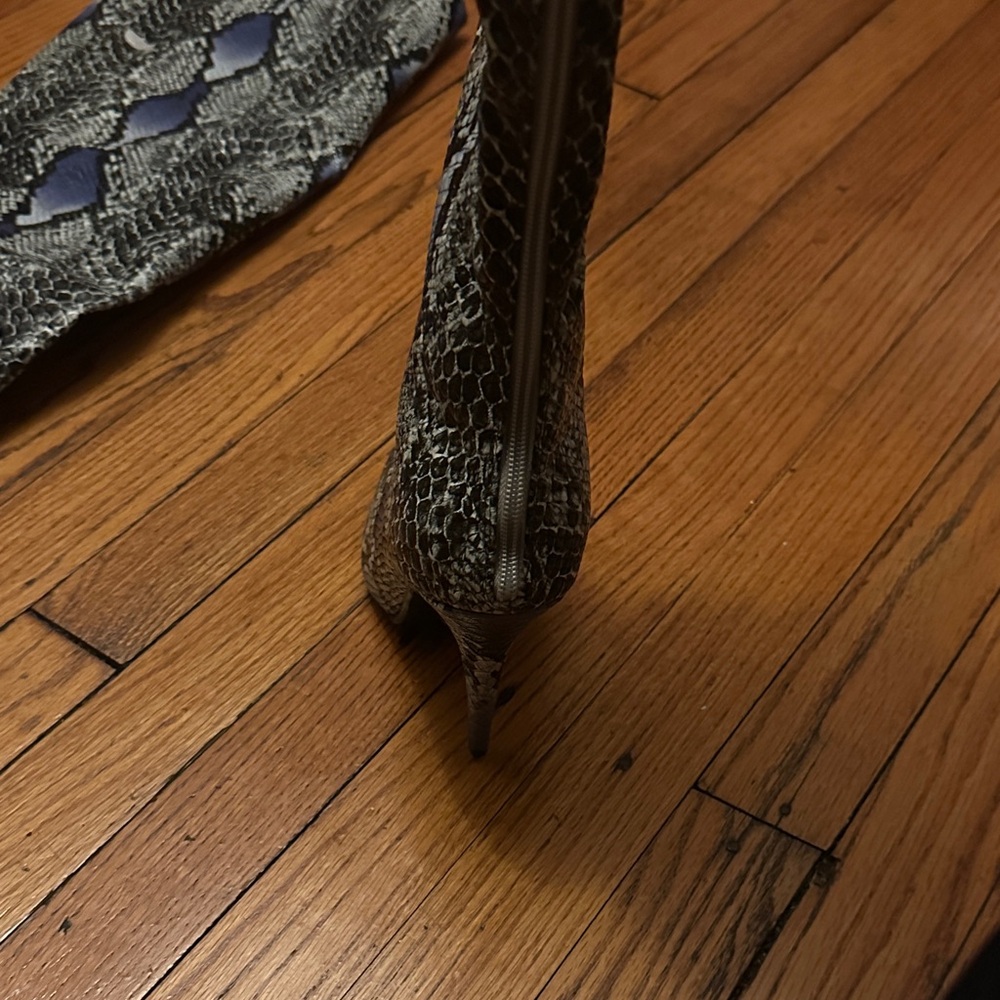 Cape Robbin Black and Gray Snakeskin Over-the-Knee Boots - Picture 4 of 5